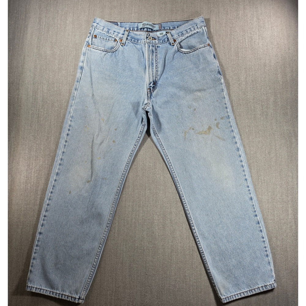 Levi's 550 Relaxed Fit Jeans Men W36 L30 Light Wash Blue Denim Tapered Leg